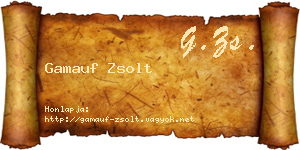 Gamauf Zsolt névjegykártya